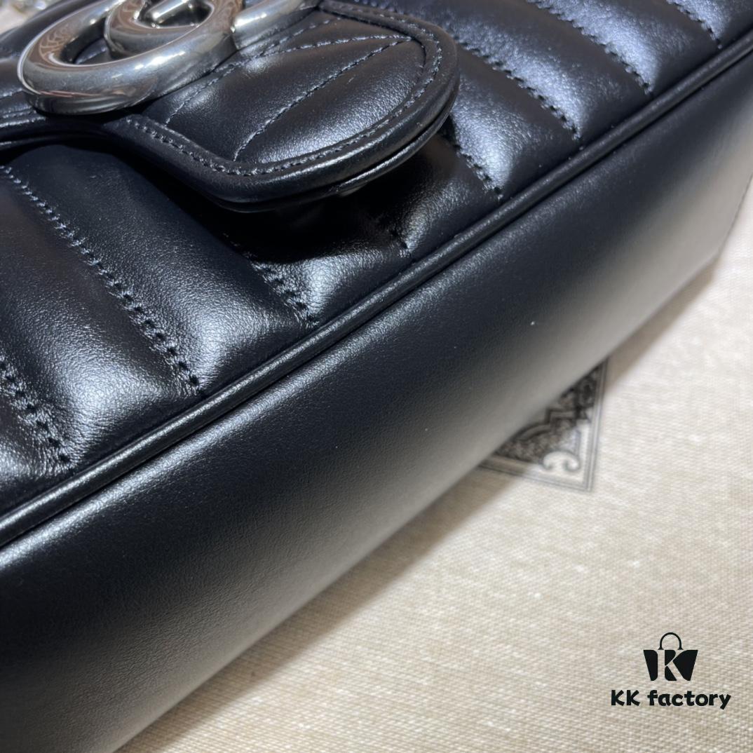 GUCCI New Arrival Cabinet Quality, Top Original Single Item, Actual Photos, Model No. 443497 Square Check, Size: W26 x H15.5 x D6cm, In Stock