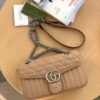 GUCCI New Arrival Cabinet Quality, Top Original Single Item, Real Photo, Model No. 443497 Rose Beige Checkered, Size: W26 x H15.5 x D6cm, In Stock