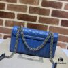 GUCCI New Arrival High-Quality Authentic Stock, Item No. 443497 Blue Leather Check Pattern, Size: W26 x H15.5 x D6cm
