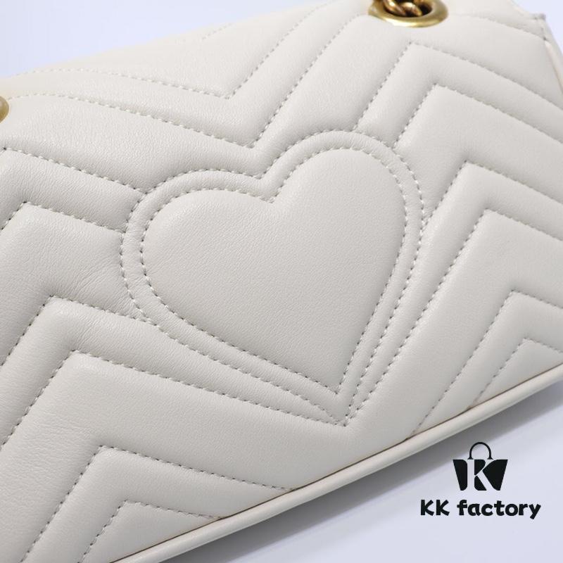 GUCCI New Arrival Cabinet Quality, Top Original Single Item, Real Photo, Model No. 446744 White, Size W23xH14xD6cm, In Stock