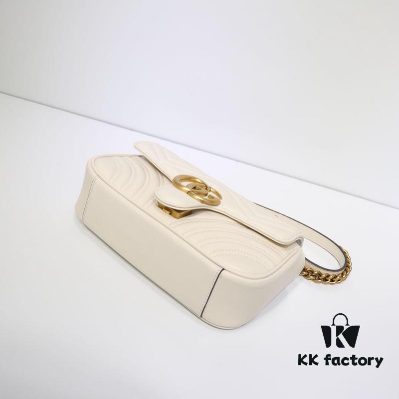 GUCCI New Arrival Cabinet Quality, Top Original Single Item, Real Photo, Model No. 446744 White, Size W23xH14xD6cm, In Stock