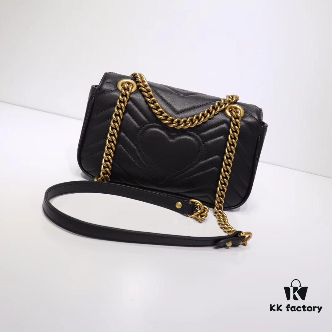 GUCCI New Arrival Cabinet Quality, Top Original Single Item, Real Photo, Model No. 446744 in Grey, Size W23xH14xD6cm, In Stock