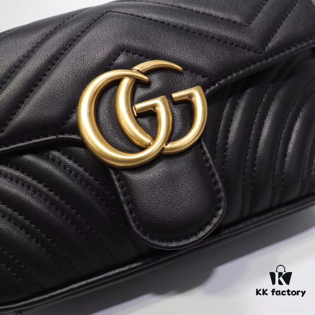 GUCCI New Arrival Cabinet Quality, Top Original Single Item, Real Photo, Model No. 446744 in Grey, Size W23xH14xD6cm, In Stock