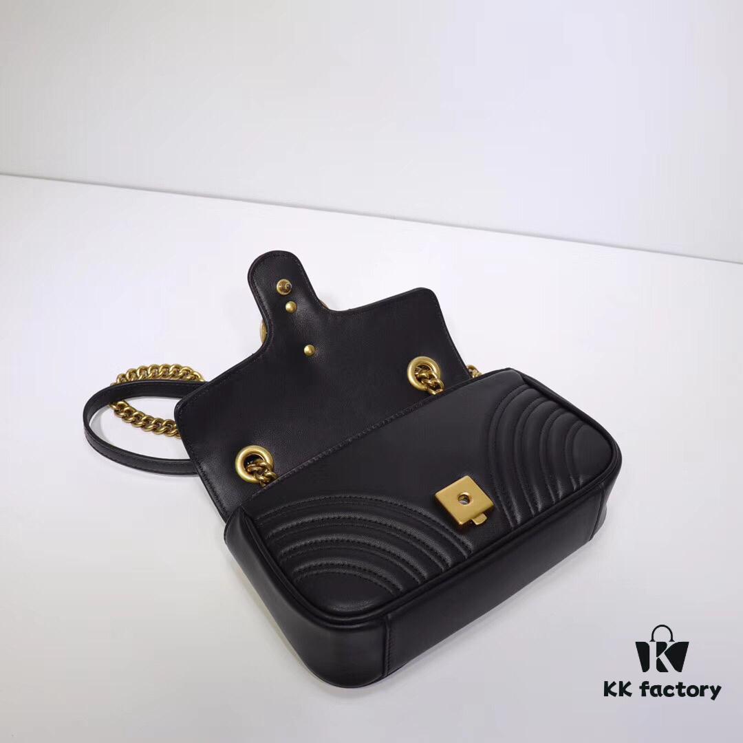 GUCCI New Arrival Cabinet Quality, Top Original Single Item, Real Photo, Model No. 446744 in Grey, Size W23xH14xD6cm, In Stock