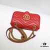 GUCCI New Arrival Cabinet Quality, Top Original Single Item, Real Photo, Model No. 446744 Bright Red, Size W23xH14xD6cm, In Stock