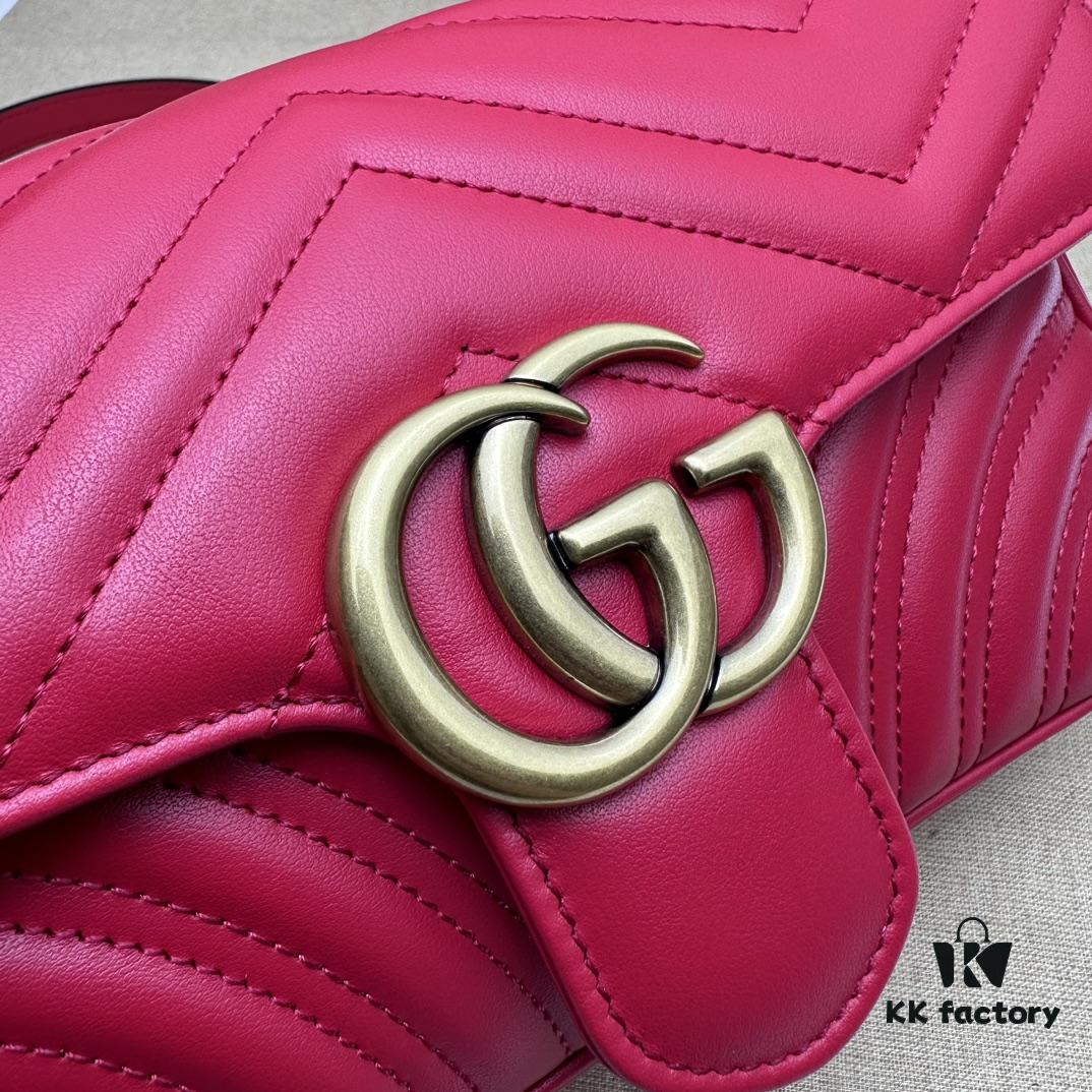 GUCCI New Model Cabinet Quality, Top Original Single Item, Actual Photos, Model Number 446744 New Red, Size W23xH14xD6cm, In Stock