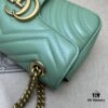 GUCCI High-End Original Stock, Counter Quality, Real Photo! Model No. 446744 Light Green, Size: 23x14x6 cm