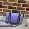 GUCCI Counter Quality, Top Original Single Item, Actual Photos! Model No. 446744 Light Purple, Size: 23cm (W) x 14cm (H) x 6cm (Side Width), In Stock and Ready to Ship