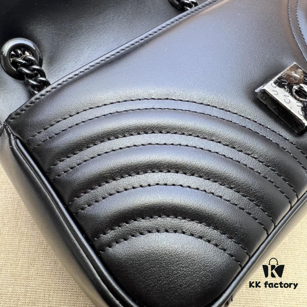 GUCCI New Arrival High-Quality Authentic Stock, Item No. 446744 Crocodile Skin with Gold Hardware, Size W23xH14xD6cm