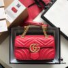 Original Factory Leather 😊 GUCCI Italian Original Leather, Boutique Quality, Actual Photos. Model 446744 Bright Red, Size: 22*13*6cm, In Stock