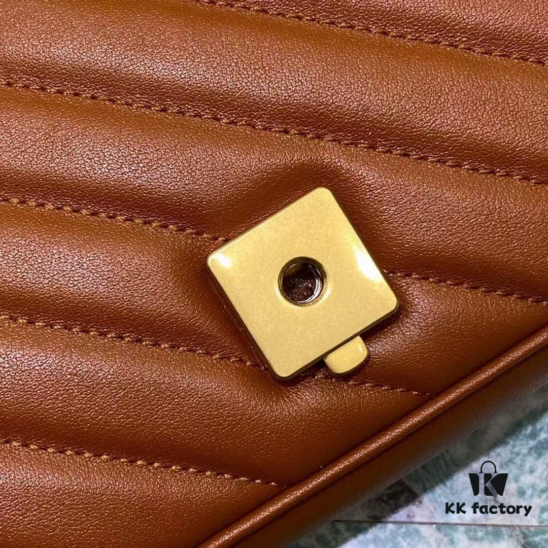 Original Factory Leather 😀 GUCCI Italian Original Leather, Counter Quality, Actual Photos. Model 446744 Caramel Color, Size: 22*13*6cm, In Stock