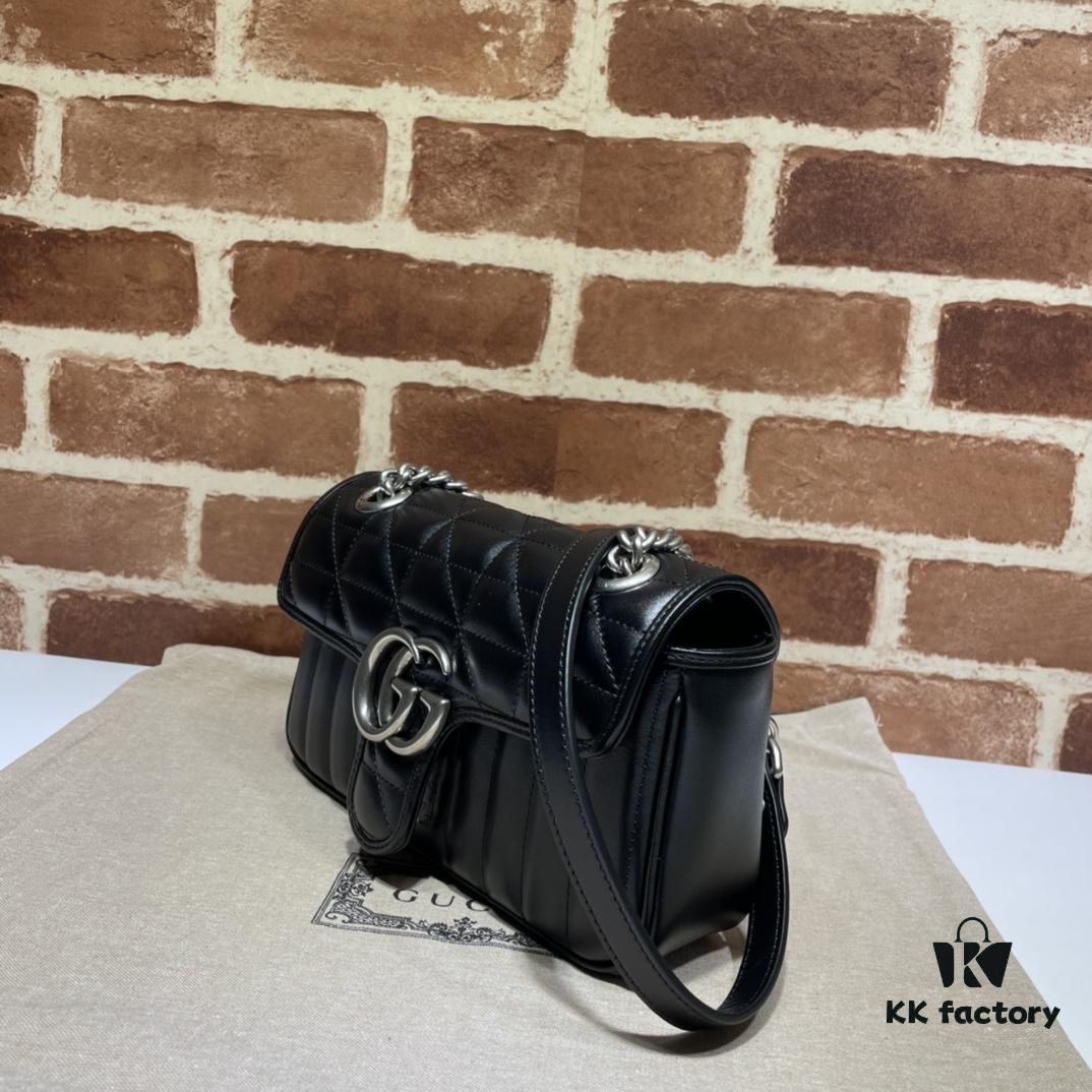 GUCCI New Arrival Cabinet Quality, Top Original Single Item, Real Product Photos, Model No. 446744 Kriss Cross Check, Size W23xH14xD6cm, In Stock and Ready to Ship