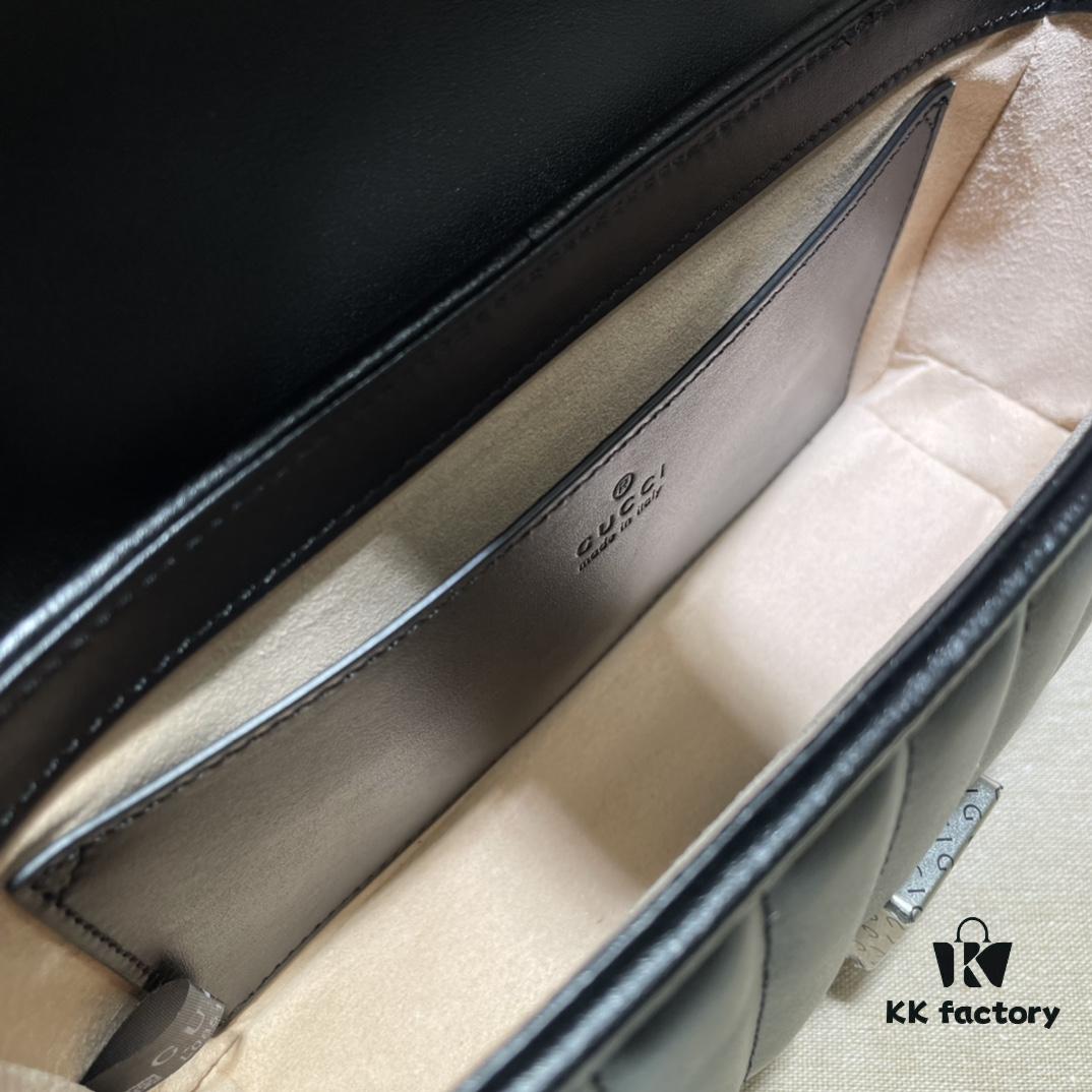 GUCCI New Arrival Cabinet Quality, Top Original Single Item, Real Product Photos, Model No. 446744 Kriss Cross Check, Size W23xH14xD6cm, In Stock and Ready to Ship