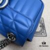 GUCCI New Arrival Cabinet Quality, Top Original Single Item, Real Photo, Model No. 446744 Blue Leather Checkered Pattern, Size W23xH14xD6cm, In Stock