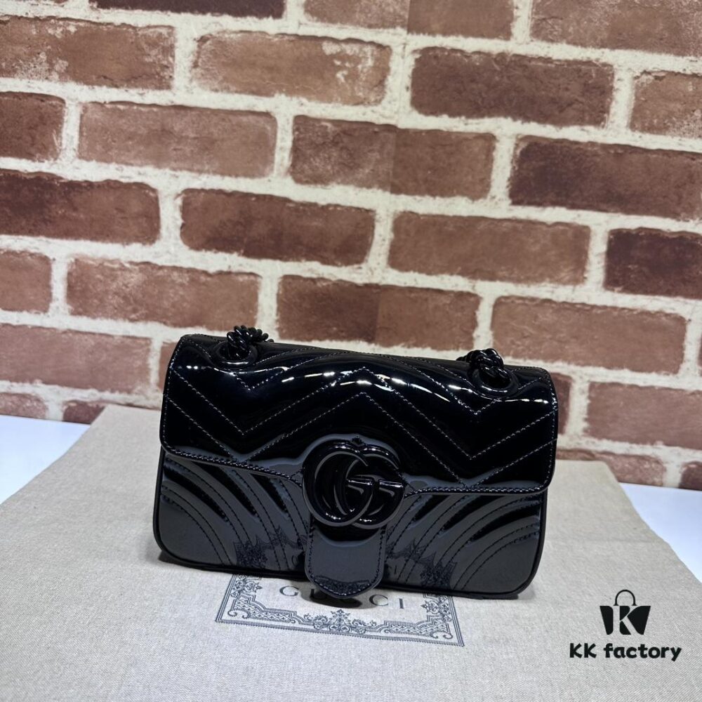 GUCCI New Arrival Cabinet Quality, Top Original Single Item, Real Photo, Model No. 446744 Coated Leather, Size W23xH14xD6cm In Stock