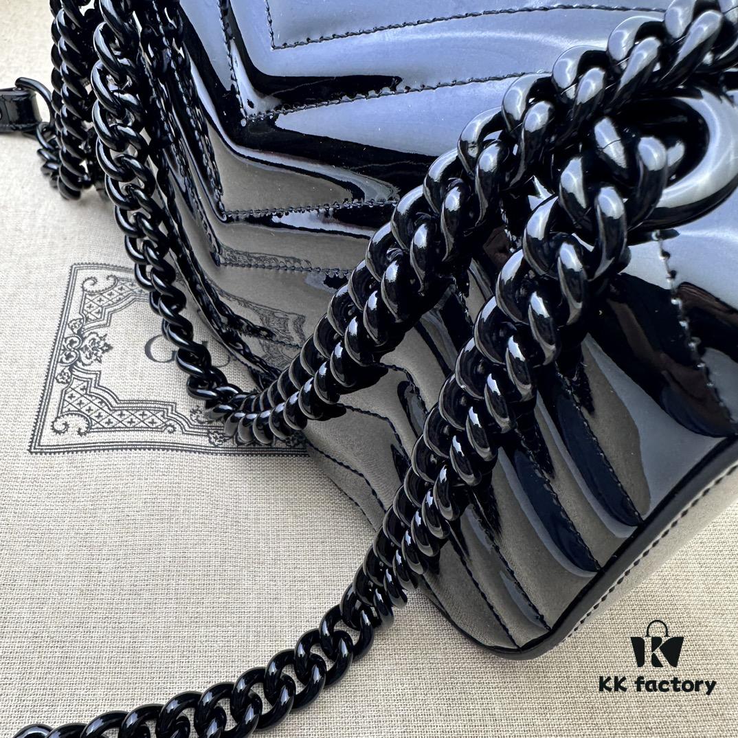 GUCCI New Arrival Cabinet Quality, Top Original Single Item, Real Photo, Model No. 446744 Coated Leather, Size W23xH14xD6cm In Stock