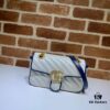 GUCCI New Arrival High-Quality Authentic Stock, Top-Tier Original Order Item, Real Photo! White and Blue 446744, Size: 23 x 14 x 6 cm
