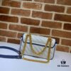 GUCCI New Arrival High-Quality Authentic Stock, Top-Tier Original Order Item, Real Photo! White and Blue 446744, Size: 23 x 14 x 6 cm