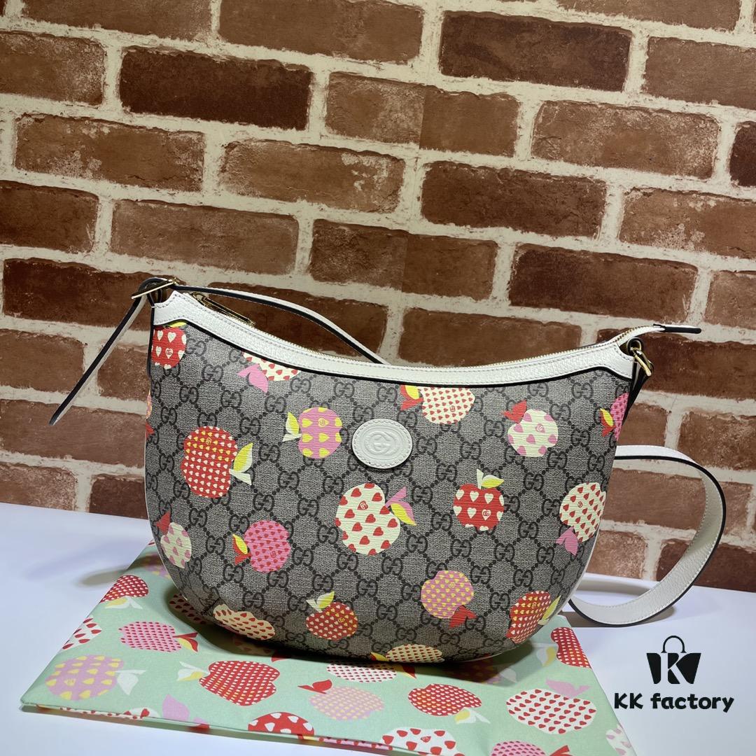 GUCCI New Arrival High-Quality Original Single Item, Real Photo, Model No.: 598125 Apple Design, Size: 30 x 22 x 5.5 cm, In Stock