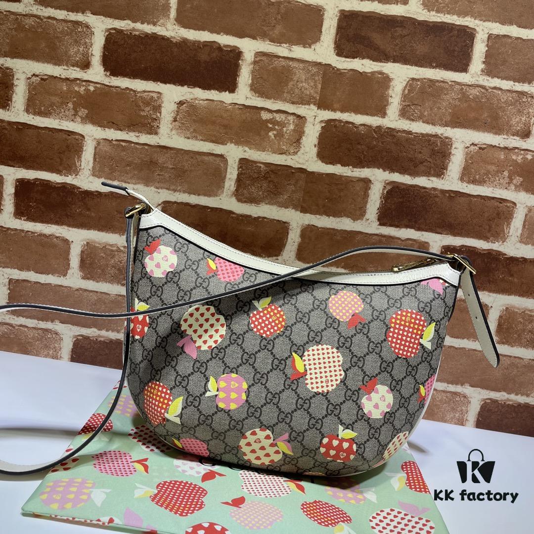 GUCCI New Arrival High-Quality Original Single Item, Real Photo, Model No.: 598125 Apple Design, Size: 30 x 22 x 5.5 cm, In Stock