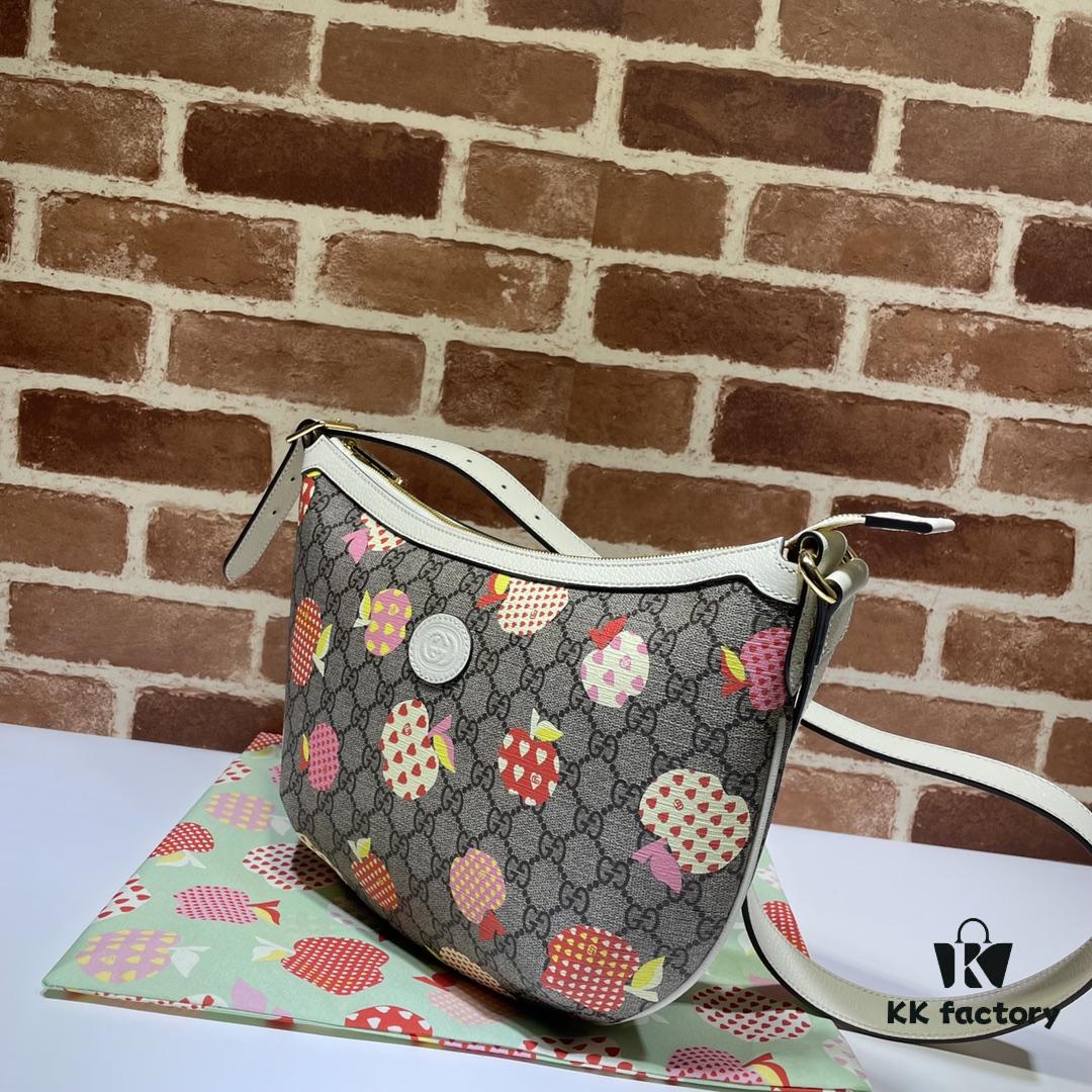 GUCCI New Arrival High-Quality Original Single Item, Real Photo, Model No.: 598125 Apple Design, Size: 30 x 22 x 5.5 cm, In Stock