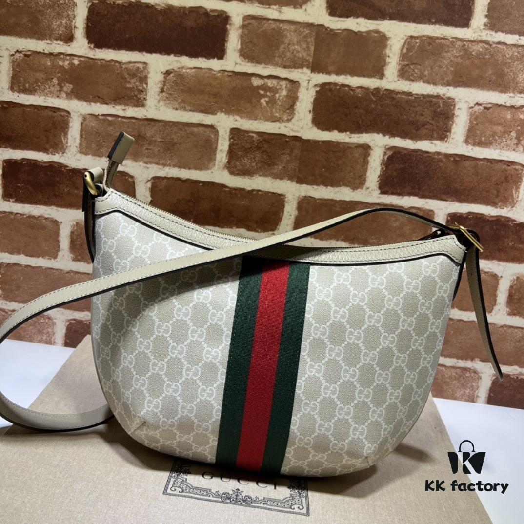 GUCCI New Arrival High-Quality Authentic Stock, Item No. 598125 Beige Rubber Oats Design, Size: 30 x 22 x 5.5 cm
