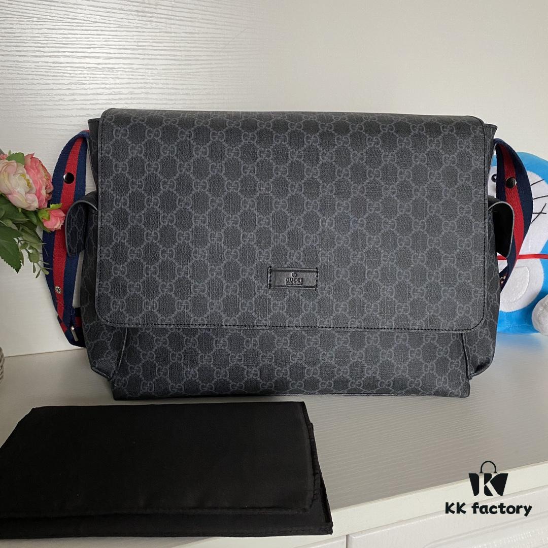 GUCCI Popular Mommy Diaper Bag Model 211131 Black Size 44×28×14cm
