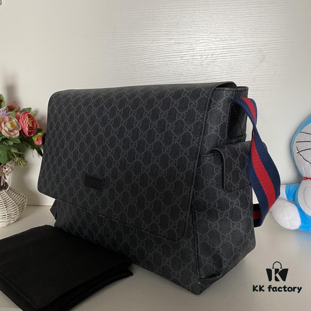 GUCCI Popular Mommy Diaper Bag Model 211131 Black Size 44×28×14cm
