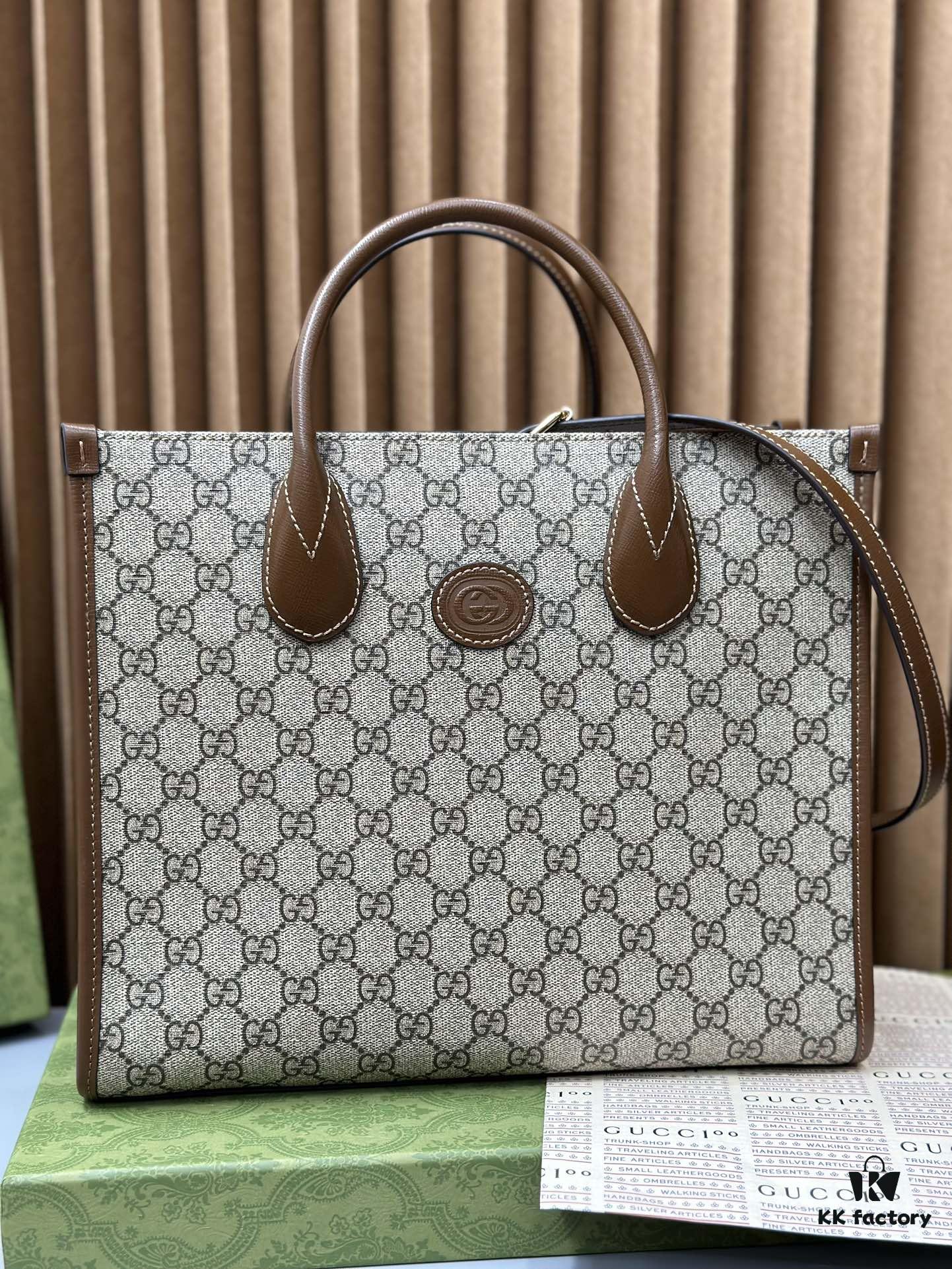 Original Leather Gucci Tote Classic 31