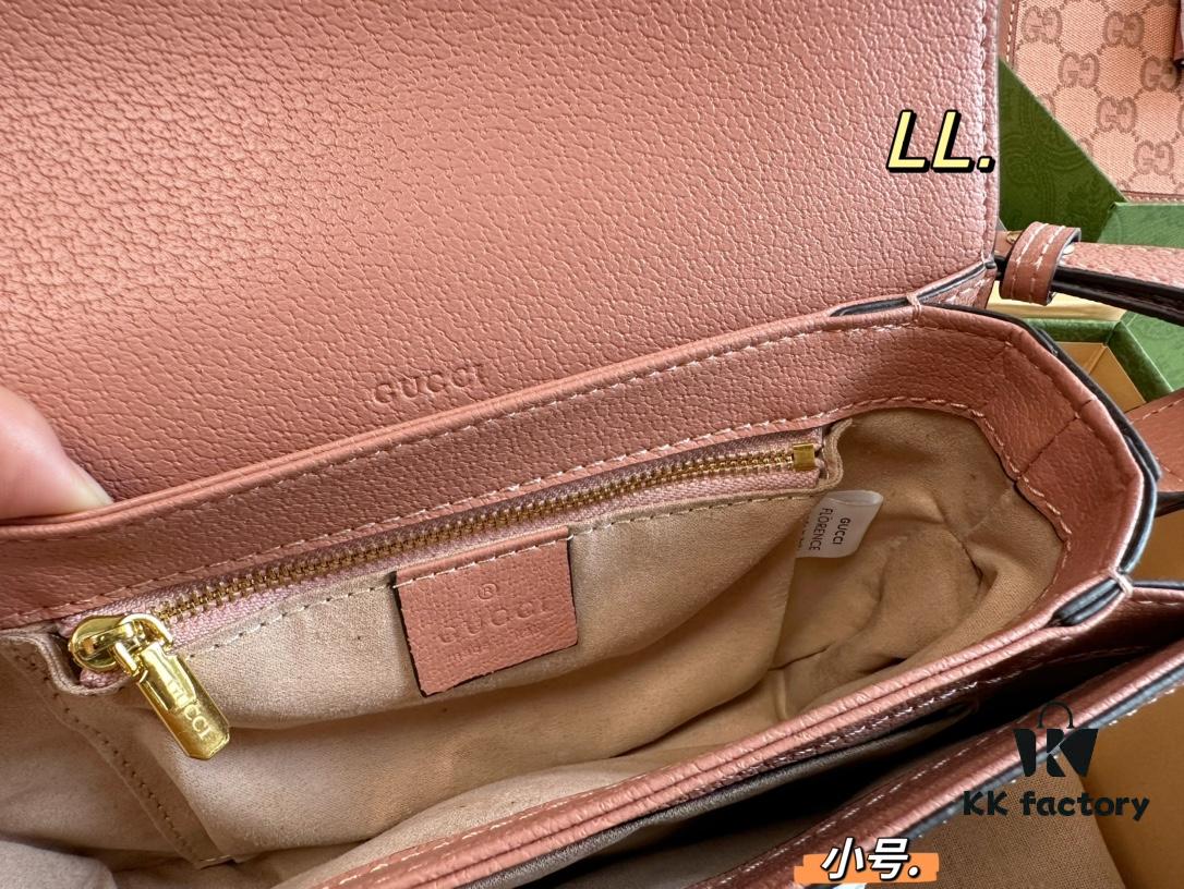 Small (Foldable Box) Size: 21×15 (Small) Gucci New Pink 1955 Horsebit Saddle Bag 💕