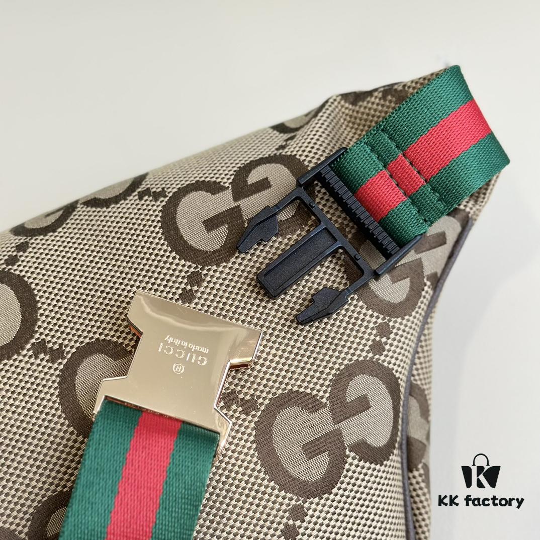 Gucci Super Double G Jumbo Series Belt Bag, Model Number: 696031 Coffee Fabric
