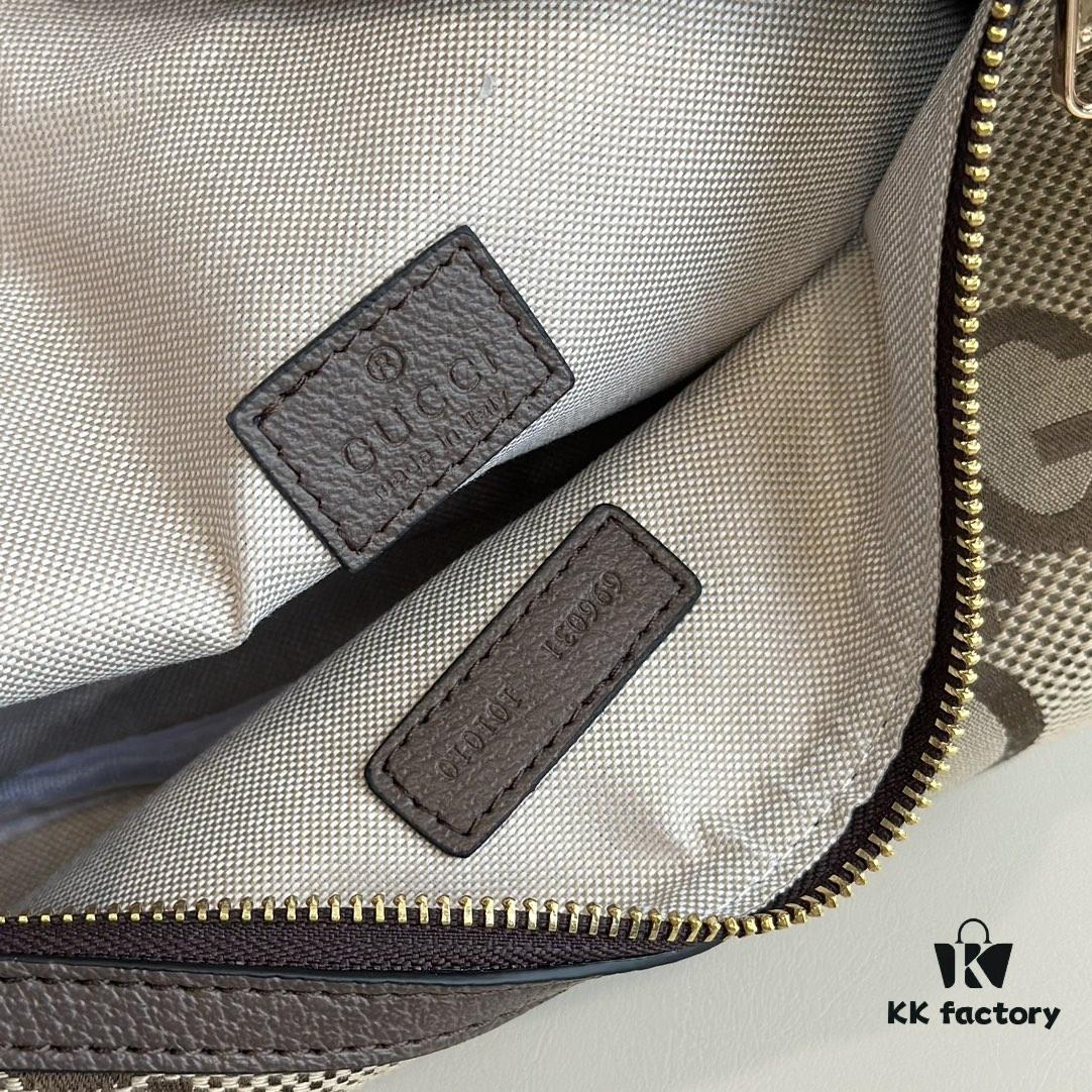 Gucci Super Double G Jumbo Series Belt Bag, Model Number: 696031 Coffee Fabric