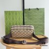 Gucci Canvas and Leather GG Print Zipper Bag Unisex Chest Waist Crossbody Bag
