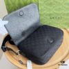 Gucci New Flat Messenger Bag Model 449172 Black Fabric Size 28x20x9cm
