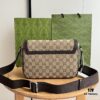 Gucci New Flat Messenger Bag Model 449172 Khaki
