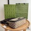 Gucci New Flat Messenger Bag Model 449172 Khaki