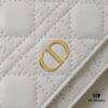New Dior Caro Chain Bag in White Calfskin with Box