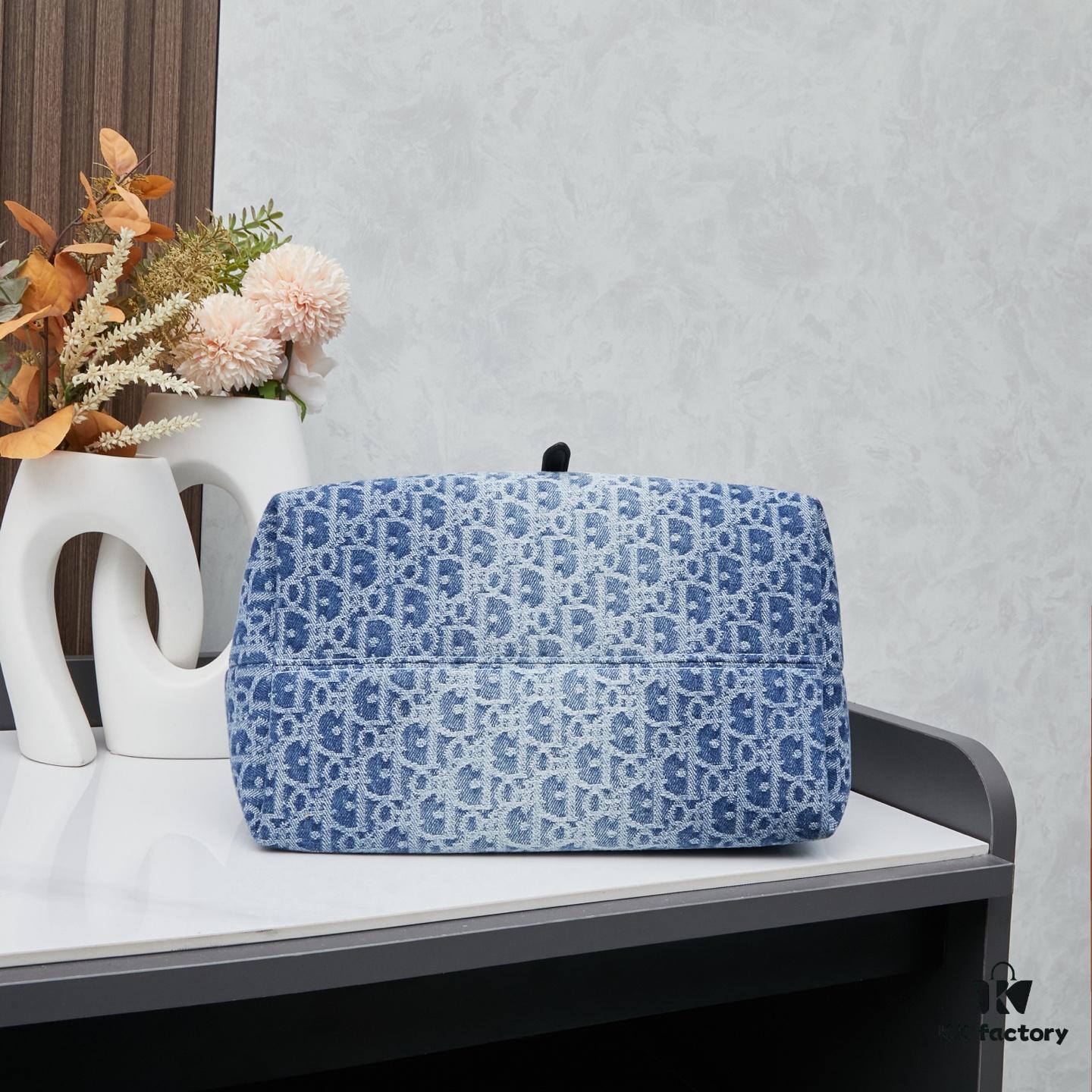 Dior Toujours Medium Bag in Black Calfskin with Cannage Stitching