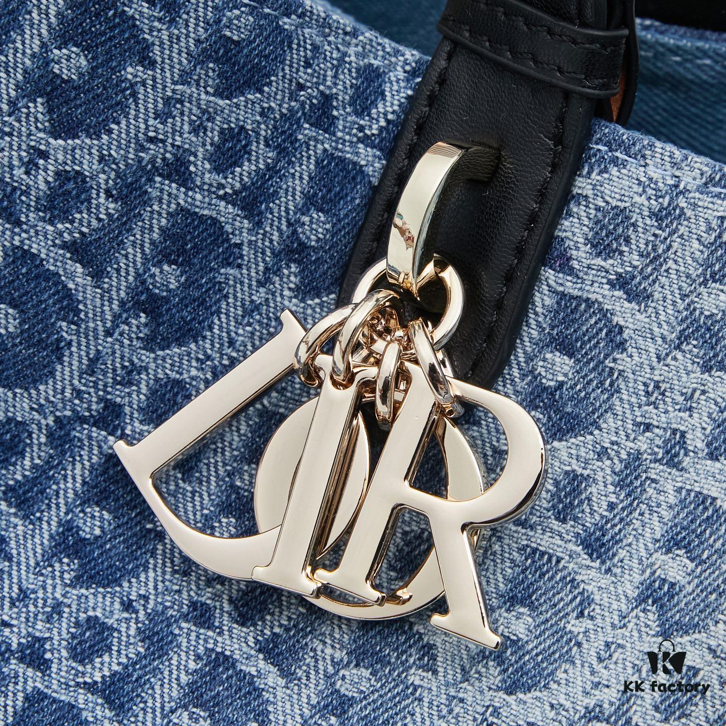 Dior Toujours Medium Bag in Black Calfskin with Cannage Stitching