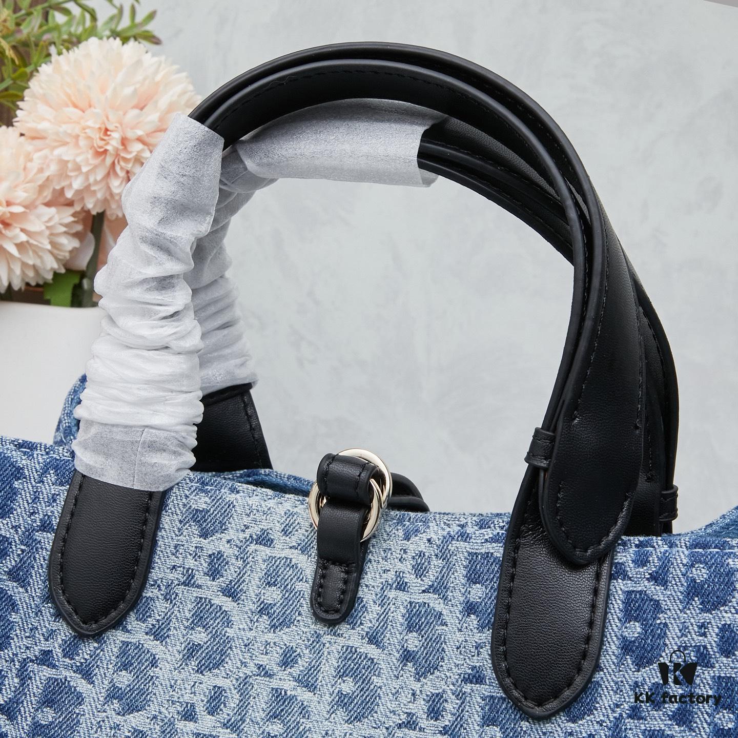 Dior Toujours Medium Bag in Black Calfskin with Cannage Stitching