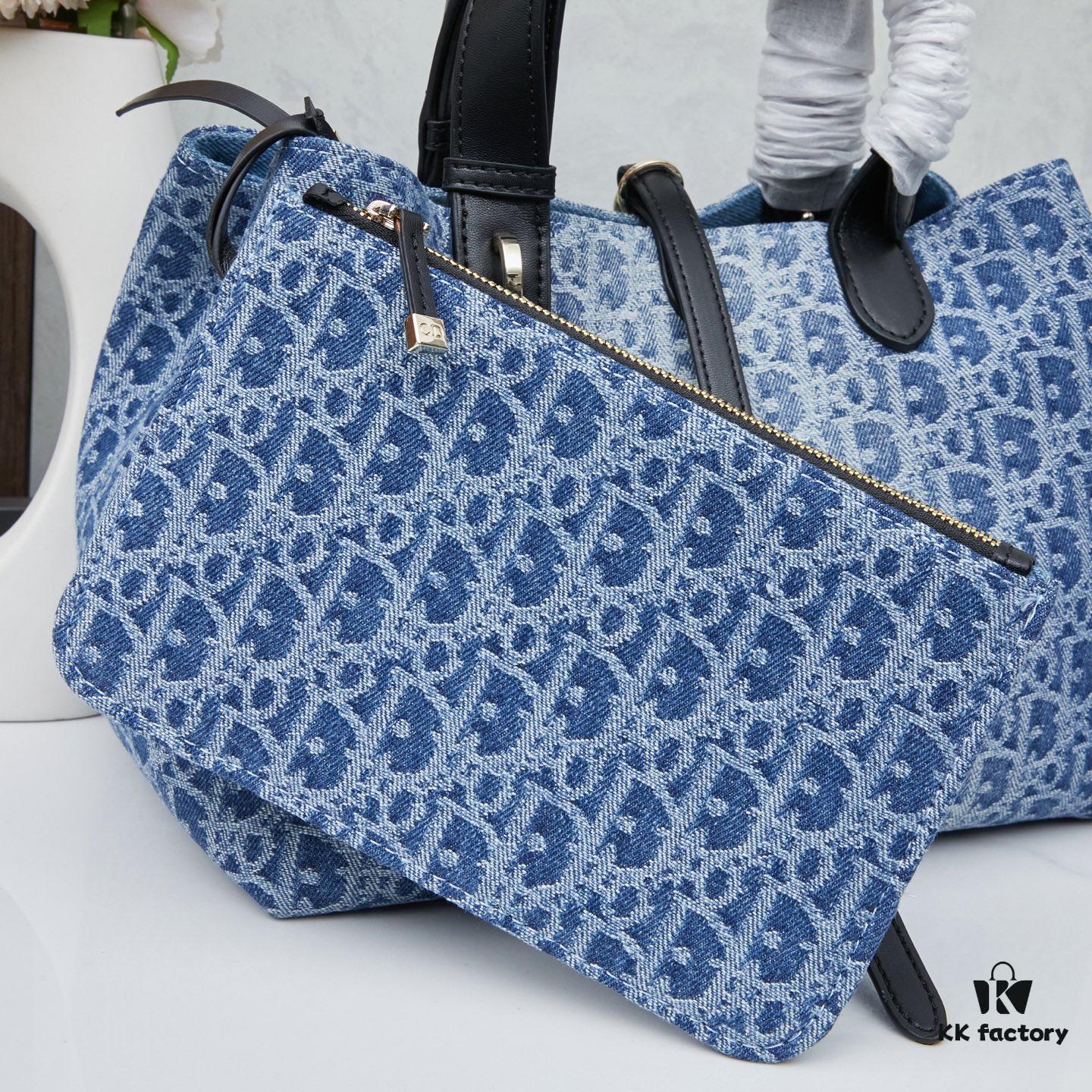 Dior Toujours Medium Bag in Black Calfskin with Cannage Stitching