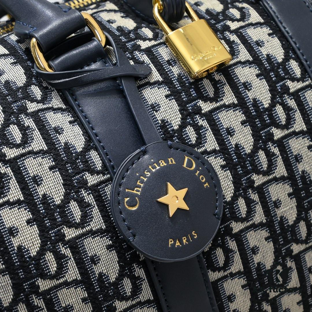 Dior Groove .25 Handbag in Blue Oblique Print