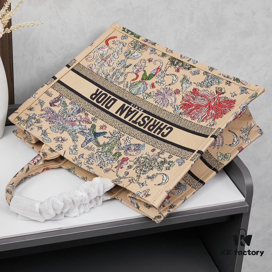 Embroidered Large Size [Di0r Book Tote]