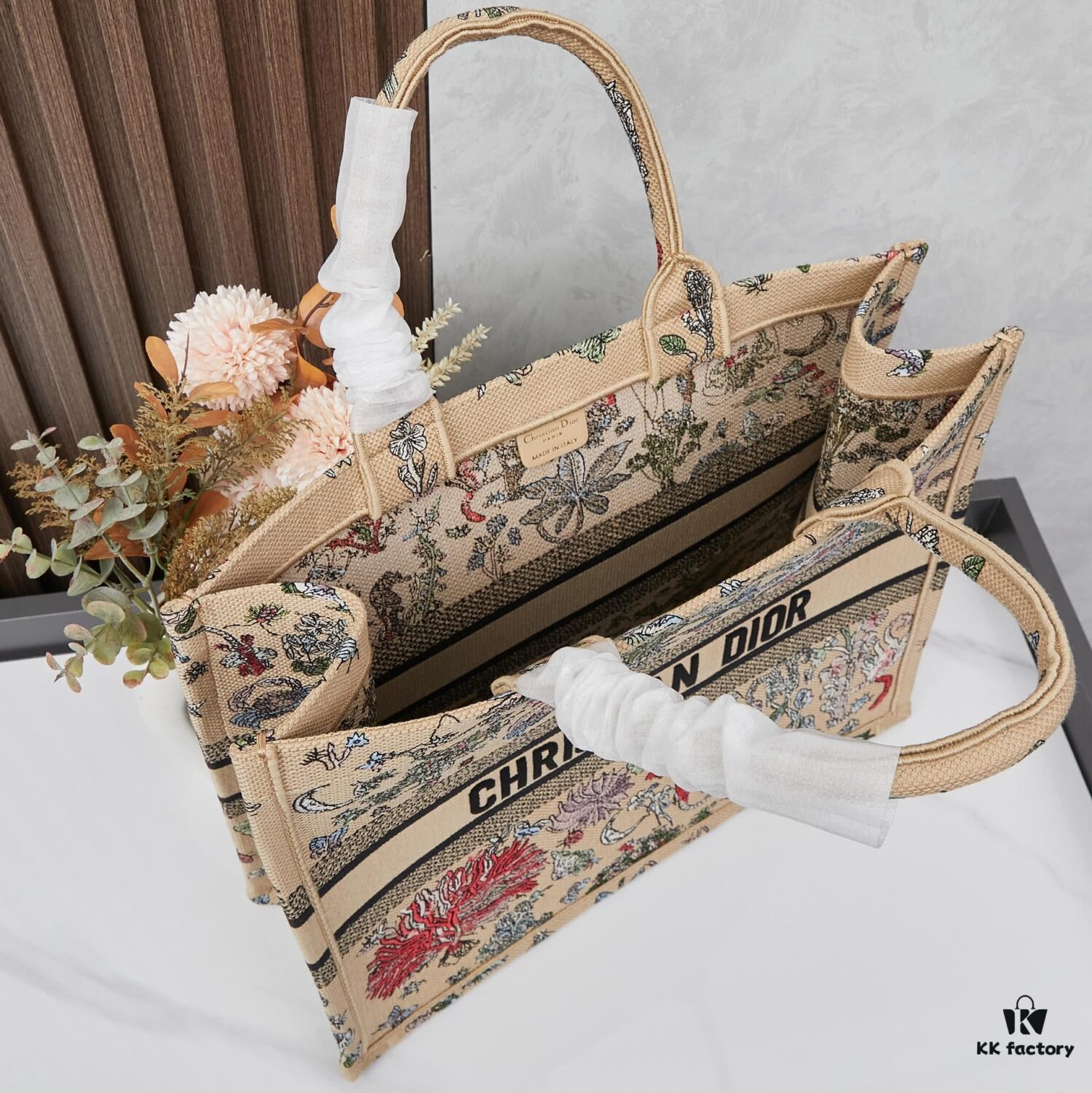 Embroidered Large Size [Di0r Book Tote]