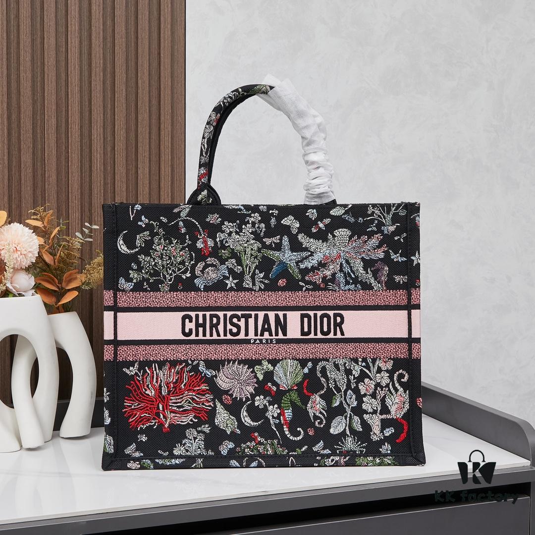 Embroidered Large Size [Di0r Book Tote]