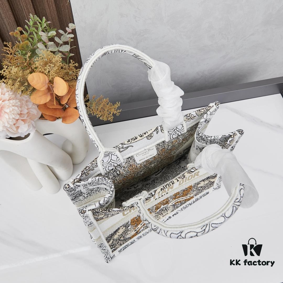 Book Tote Bag with Embroidered Small Size 26.5cm