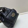 Dior Caro Mini Bucket Bag in Black Lambskin from the 2025 Fall Collection