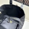 Medium Dior Toujours Bag in Black Calfskin with Cannage Stitching