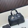 Dior Toujours Medium Bag in Black Calfskin with Cannage Stitching