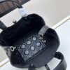 Dior Toujours Medium Bag in Black Calfskin with Cannage Stitching